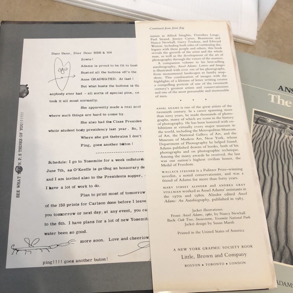 Ansel Adams First Edition Coffee Table Book 1988 letters and photos photography - Picture 7 of 8